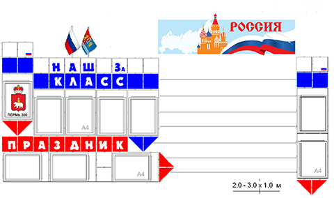 Российский праздник - классный уголок для начальных классов